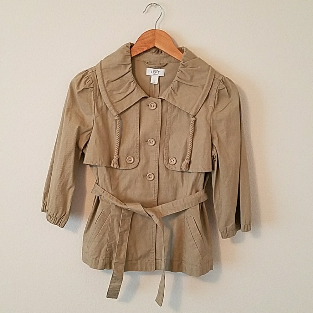 NWT Ann Taylor Loft Anorak Jacket. Khaki. SP